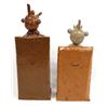 Image 3 : 2 Glazed Slab Pottery Mudhead Kachinas by Mulenex