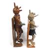 Image 4 : 2 Glazed Slab Pottery Mudhead Kachinas by Mulenex