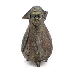 2001 Haitian Figural Pottery Vase by Rosner Gay