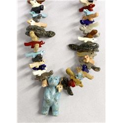 Native American Navajo Stacked Fetish Necklace