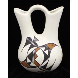 Acoma Hand Painted Ceramic Wedding Vase
