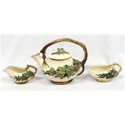 Vintage McCoy Teapot, Creamer, & Sugar Bowl
