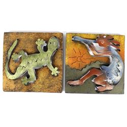 Pair of Southwestern Metal Art Pictures