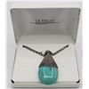 Image 1 : LARGE TURQUOISE AND STERLING NECKLACE