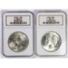 Image 1 : (2) 1922 PEACE SILVER DOLLARS