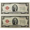 Image 1 : 2 PCS 1928-G $2.00 LEGAL TENDERS