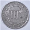 Image 2 : 1853 3 CENT SILVER   XF/AU