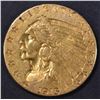 Image 1 : 1913 $2.5 GOLD INDIAN  AU