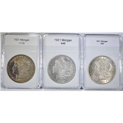 2- 1921 & 1921-D MORGAN DOLLARS