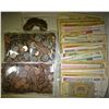 Image 1 : 7 LBS FOREIGN COINS, 151 PIECES FOREIGN CURRENCY &