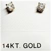 Image 3 : 14K Yellow Gold Diamond(0.2ct) Color F-G, Clarity I-1 To I-2 Earrings, Made in Canada, Appraised Ret