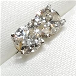 14K White Gold Diamond(0.52ct) Color H-I, Clarity Si-2 To I-1 Earrings, Made in Canada, Appraised Re