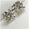 Image 2 : 14K White Gold Diamond(0.52ct) Color H-I, Clarity Si-2 To I-1 Earrings, Made in Canada, Appraised Re