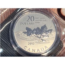 2012 Royal Canadian Mint .9999 fine silver commemorative limited mintage "farewell to the penny" $20