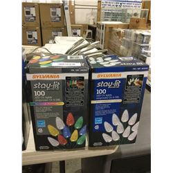 Stay-Lit 100 LED C6 Lights Multi-Color and Regular Lot of 2