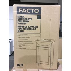 NEW Facto 20  Dark Chocolate Finished Vanity (20  x 34  x 11 )