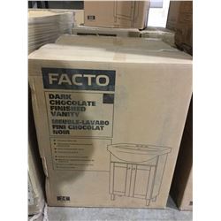 NEW Facto 24" Dark Chocolate Finished Vanity (24" x 86" x 12")
