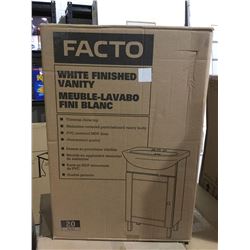 NEW Facto 20" White Finished Vanity (20" x 34" x 11")