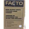 Image 2 : NEW Facto High Glossy White Finished Linen Cabinet (11.8" x 75.6" x 11.7")