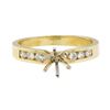 Image 2 : 0.25 ctw Diamond Semi-Mount Ring - 14KT Yellow Gold