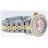 Image 5 : Rolex Ladies 2 Tone 14K Pink MOP Sapphire String Diamond Datejust Wristwatch