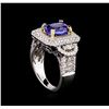 Image 4 : 14KT Two-Tone 2.79 ctw Tanzanite and Diamond Ring