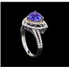 Image 4 : 14KT Two-Tone Gold 2.25 ctw Tanzanite and Diamond Ring