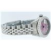 Image 4 : Rolex Ladies Stainless Steel Quickset Pink String Diamond Lugs Datejust Wristwat