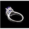 Image 3 : 2.70 ctw Tanzanite and Diamond Ring - 14KT White Gold