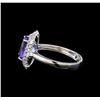 Image 3 : 14KT White Gold 3.11 ctw Tanzanite and Diamond Ring