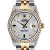 Image 2 : Rolex Mens 2 Tone 14K Mother Of Pearl Diamond 36MM Datejust Wristwatch