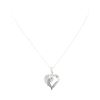 Image 2 : 0.85 ctw Diamond Heart Shaped Pendant with Chain - 14KT White Gold