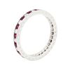 Image 2 : 0.50 ctw Diamond and Ruby Eternity Ring - 14KT White Gold