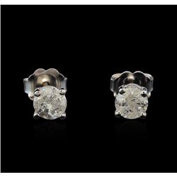 14KT White Gold 0.72 ctw Diamond Stud Earrings