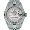 Image 1 : Rolex Ladies Stainless Steel Diamond Lugs MOP String Diamond Datejust Wristwatch