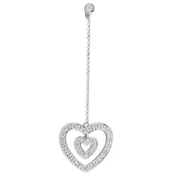 14k White Gold 0.18CTW Diamond Pendant, (I1 /I)