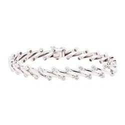 1.15 ctw Diamond Tennis Bracelet - 14KT White Gold