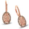 14k Rose Gold  0.57CTW Diamond and Brown Diamonds Earrings