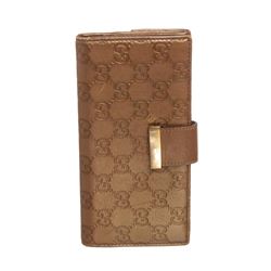 Gucci Metallic Gold Guccissima Leather Long Wallet