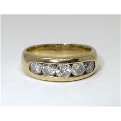 14 KT Yellow Gold Diamond Ring