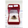 Image 2 : Ladies 9 KT Yellow Gold Garnet Studded Ring