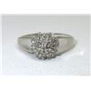 Image 1 : Ladies 10 KT White Gold Diamond Cluster Ring