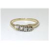 Image 1 : 14 KT Yellow Gold Diamond Ring - 1.9 Grams