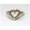Image 1 : 10 KT Yellow Gold Diamond Heart Ring