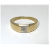 Image 1 : Man's 10 KT Yellow Gold Diamond Ring - 3.1 Grams