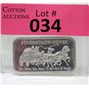 Image 1 : 1 Oz. Stage Coach "Get Out of Dodge" Silver Bar