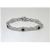 Image 1 : Black & White Diamond Tennis Bracelet