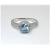 Image 1 : Baby Blue Topaz & Diamond Cocktail Ring