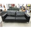 Image 1 : New European Black Leather Sofa by SofaLab