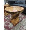 Image 1 : Handcrafted Round Pine End Table